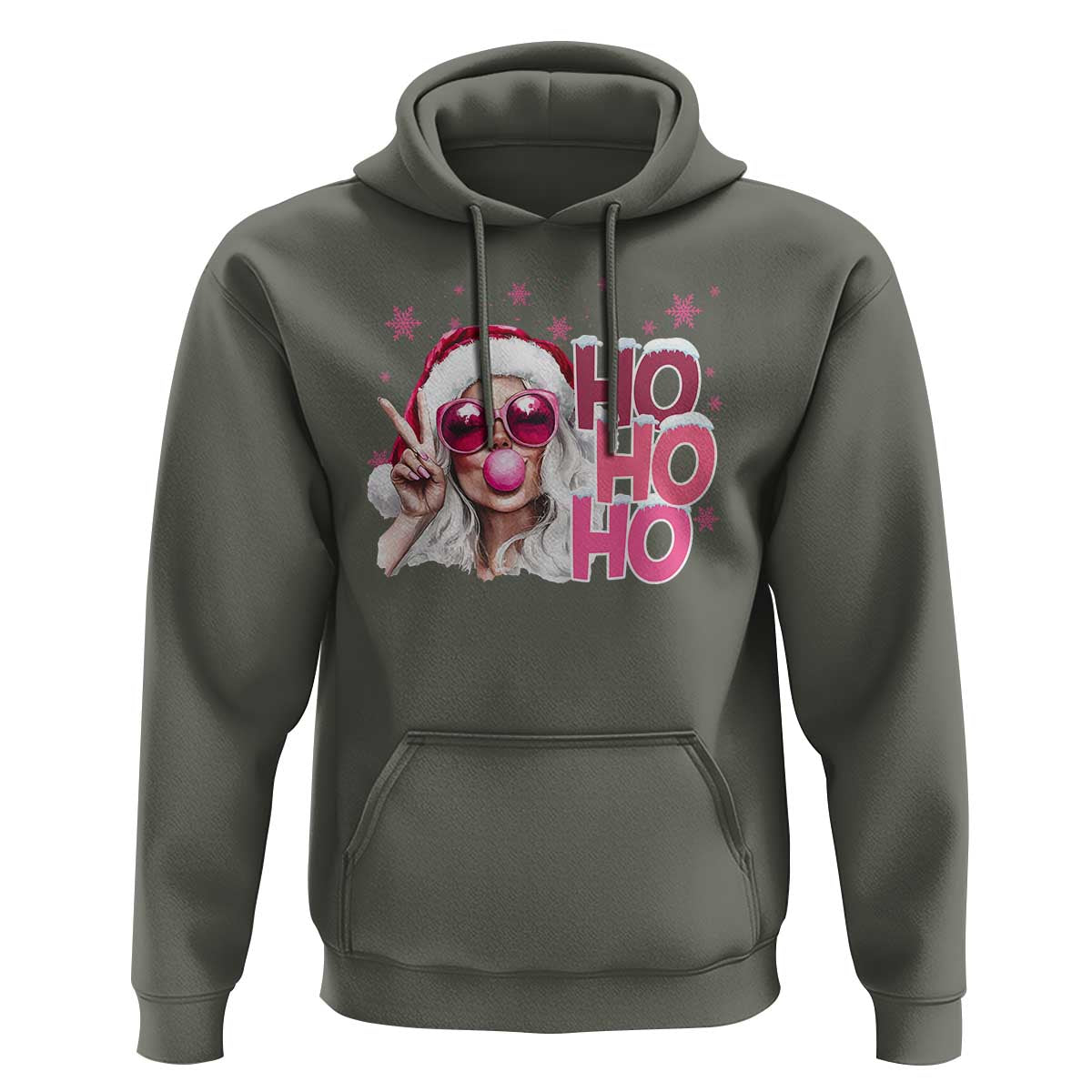 Christmas Couple Matching Hoodie Pink Mrs Claus Ho Ho Ho