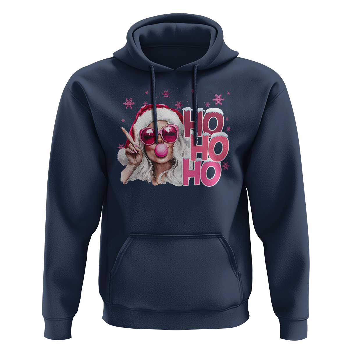 Christmas Couple Matching Hoodie Pink Mrs Claus Ho Ho Ho