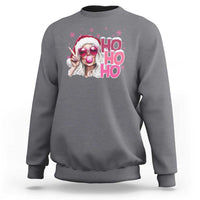 Christmas Couple Matching Sweatshirt Pink Mrs Claus Ho Ho Ho - Wonder Print Shop