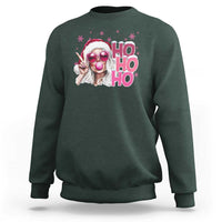 Christmas Couple Matching Sweatshirt Pink Mrs Claus Ho Ho Ho - Wonder Print Shop