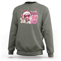 Christmas Couple Matching Sweatshirt Pink Mrs Claus Ho Ho Ho - Wonder Print Shop