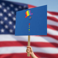 LGBTQ Christmas Protest Sign Rainbow Gay Pride Holiday Snowman - Wonder Print Shop