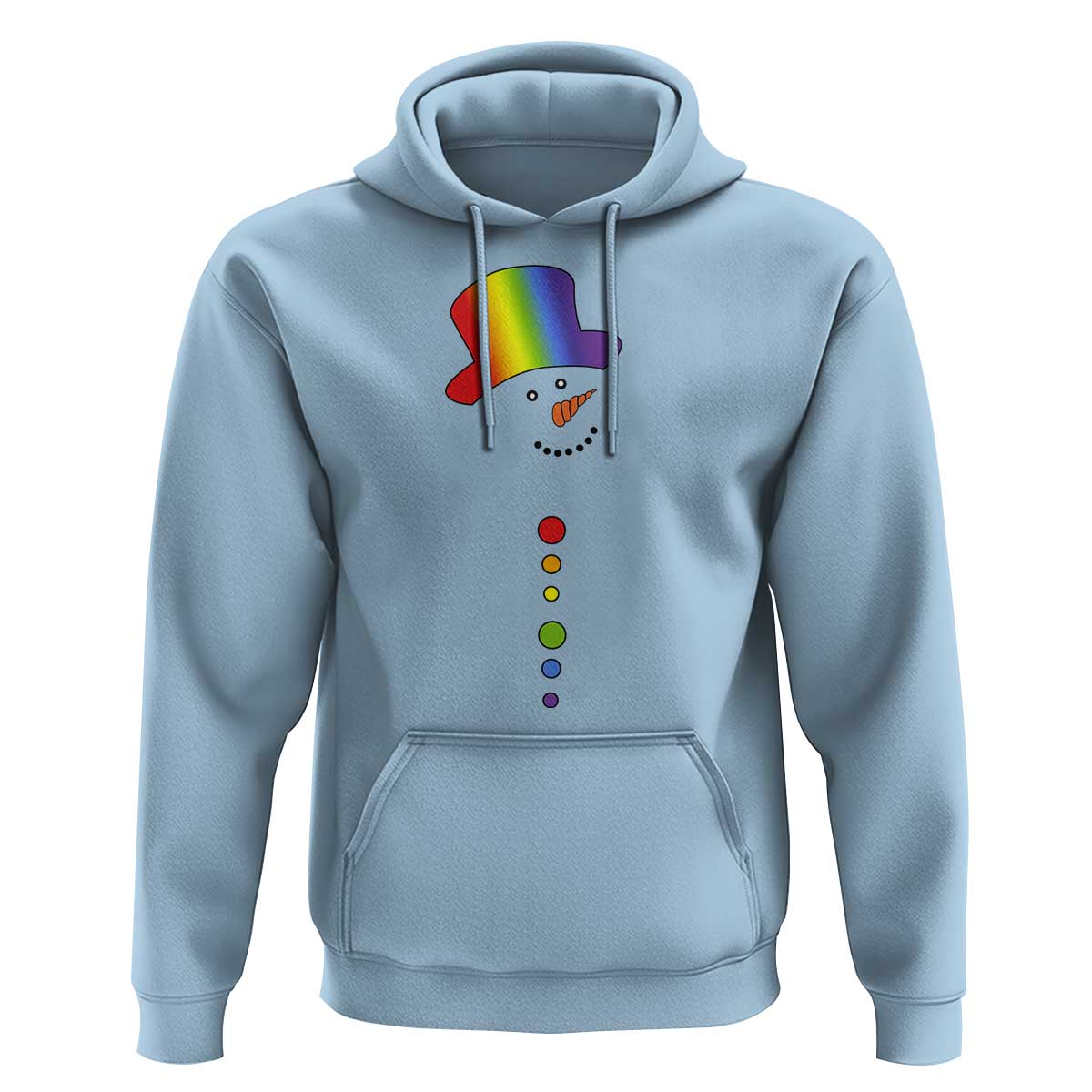 LGBTQ Christmas Hoodie Rainbow Gay Pride Holiday Snowman