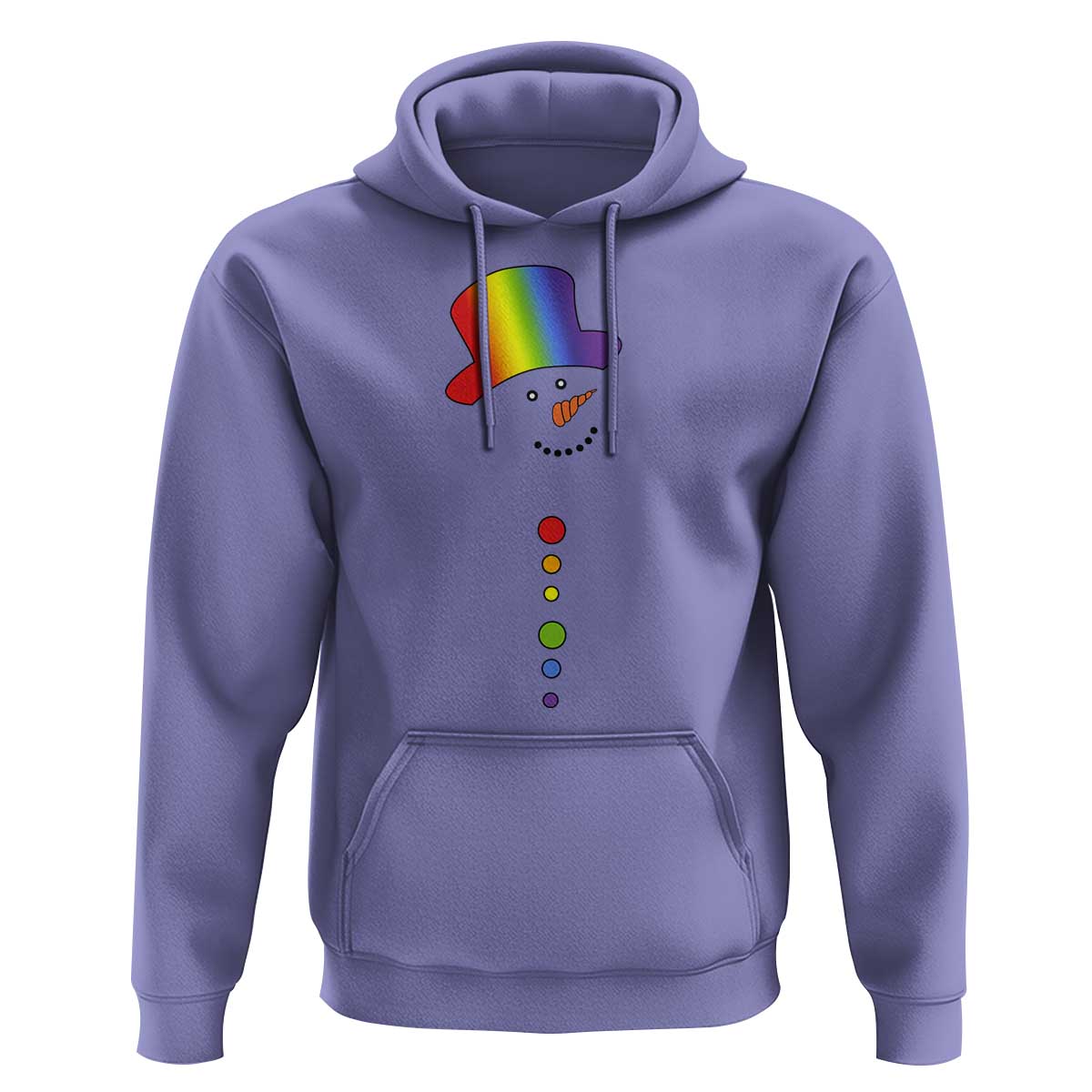 LGBTQ Christmas Hoodie Rainbow Gay Pride Holiday Snowman