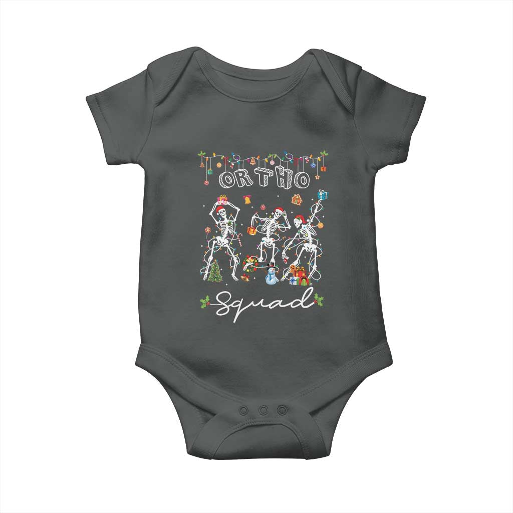 Ortho Nurse Doctor Christmas Baby Onesie Skeletons Orthopedics Nurse Rn Crew