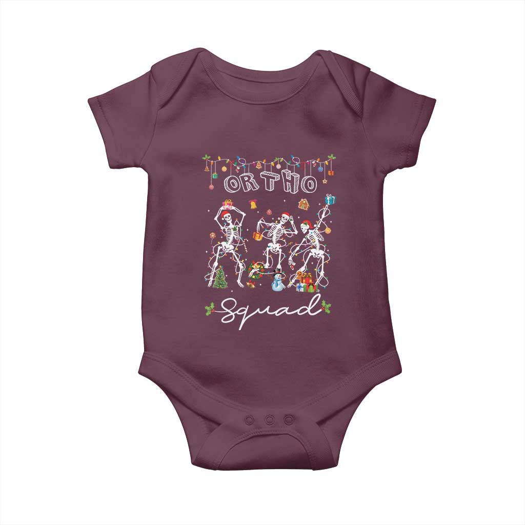 Ortho Nurse Doctor Christmas Baby Onesie Skeletons Orthopedics Nurse Rn Crew