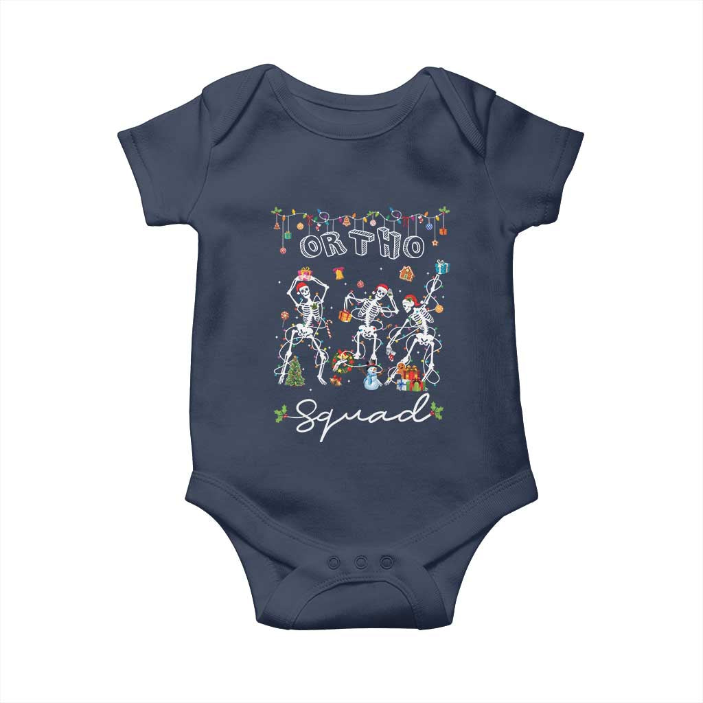 Ortho Nurse Doctor Christmas Baby Onesie Skeletons Orthopedics Nurse Rn Crew