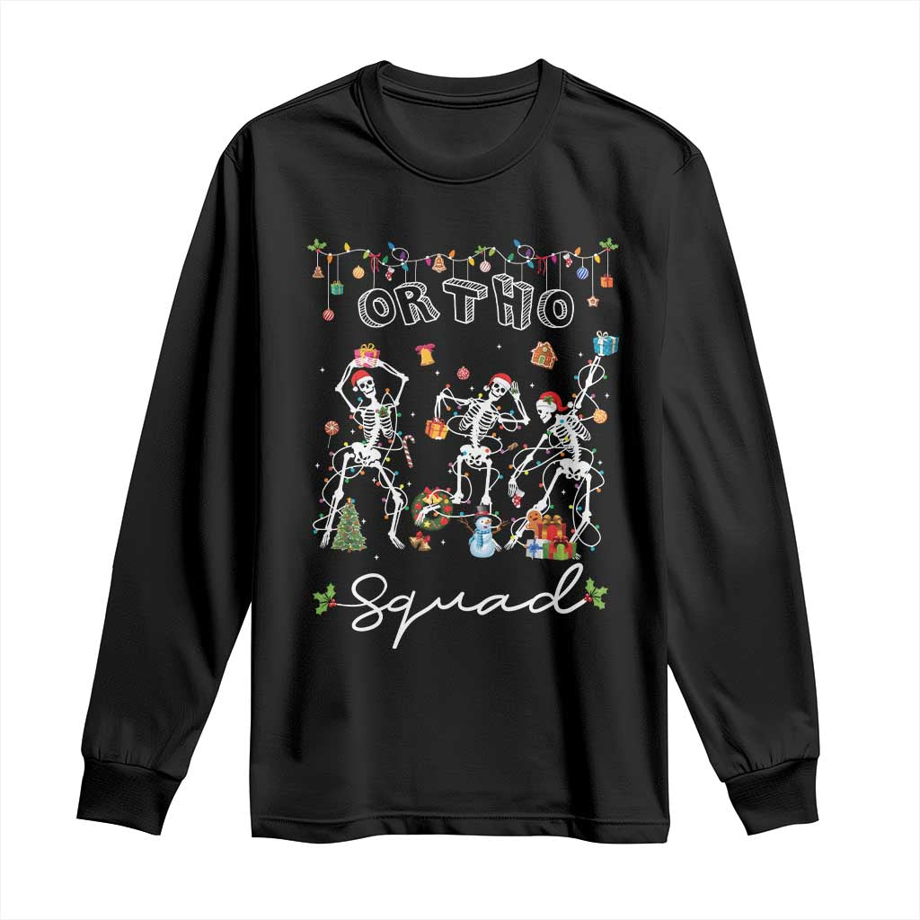Ortho Nurse Doctor Christmas Long Sleeve Shirt Skeletons Orthopedics Nurse Rn Crew
