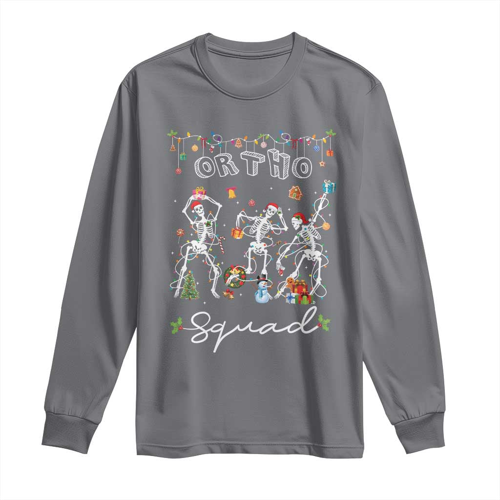 Ortho Nurse Doctor Christmas Long Sleeve Shirt Skeletons Orthopedics Nurse Rn Crew