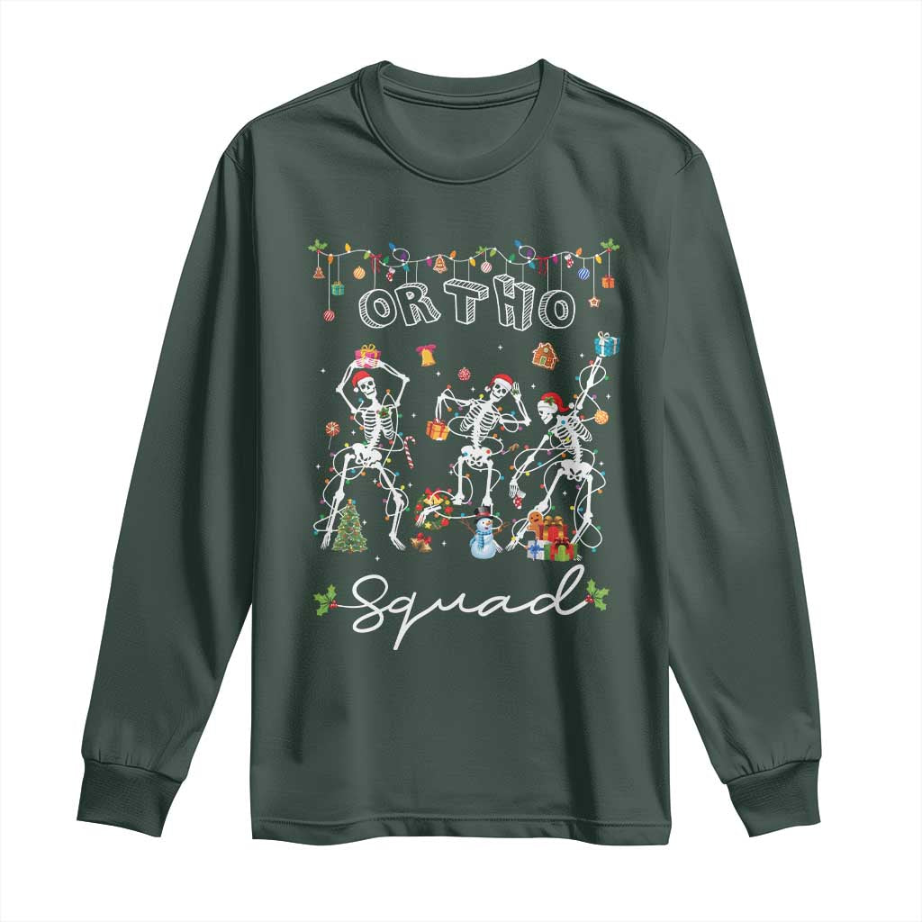 Ortho Nurse Doctor Christmas Long Sleeve Shirt Skeletons Orthopedics Nurse Rn Crew