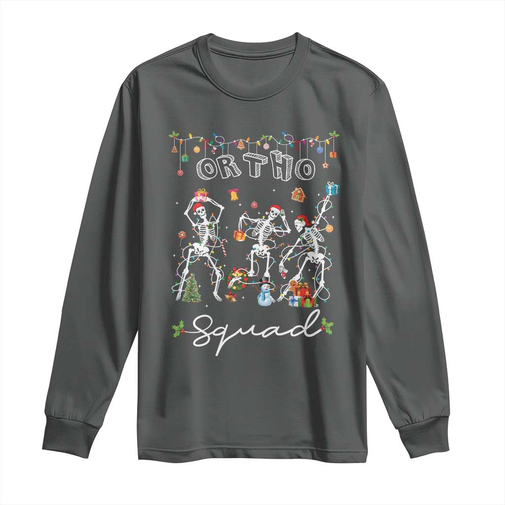Ortho Nurse Doctor Christmas Long Sleeve Shirt Skeletons Orthopedics Nurse Rn Crew