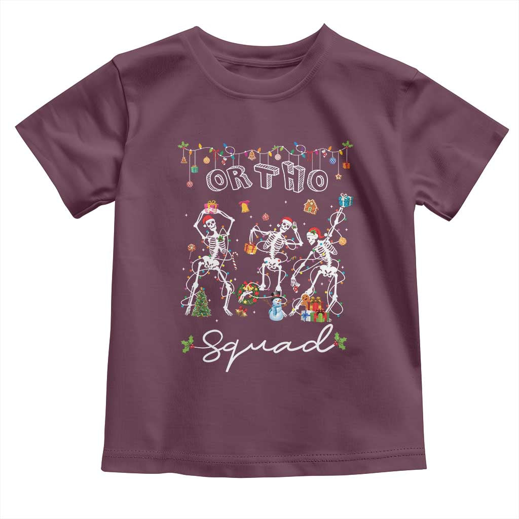 Ortho Nurse Doctor Christmas Toddler T Shirt Skeletons Orthopedics Nurse Rn Crew