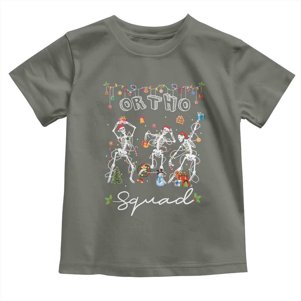 Ortho Nurse Doctor Christmas Toddler T Shirt Skeletons Orthopedics Nurse Rn Crew