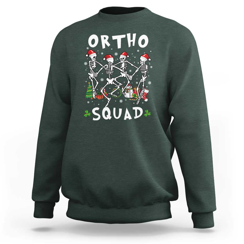 Funny Christmas Ortho Nurse Sweatshirt Xmas Dancing Skeleton Orthopedics PICU Icu Nurse Rn Crew - Wonder Print Shop