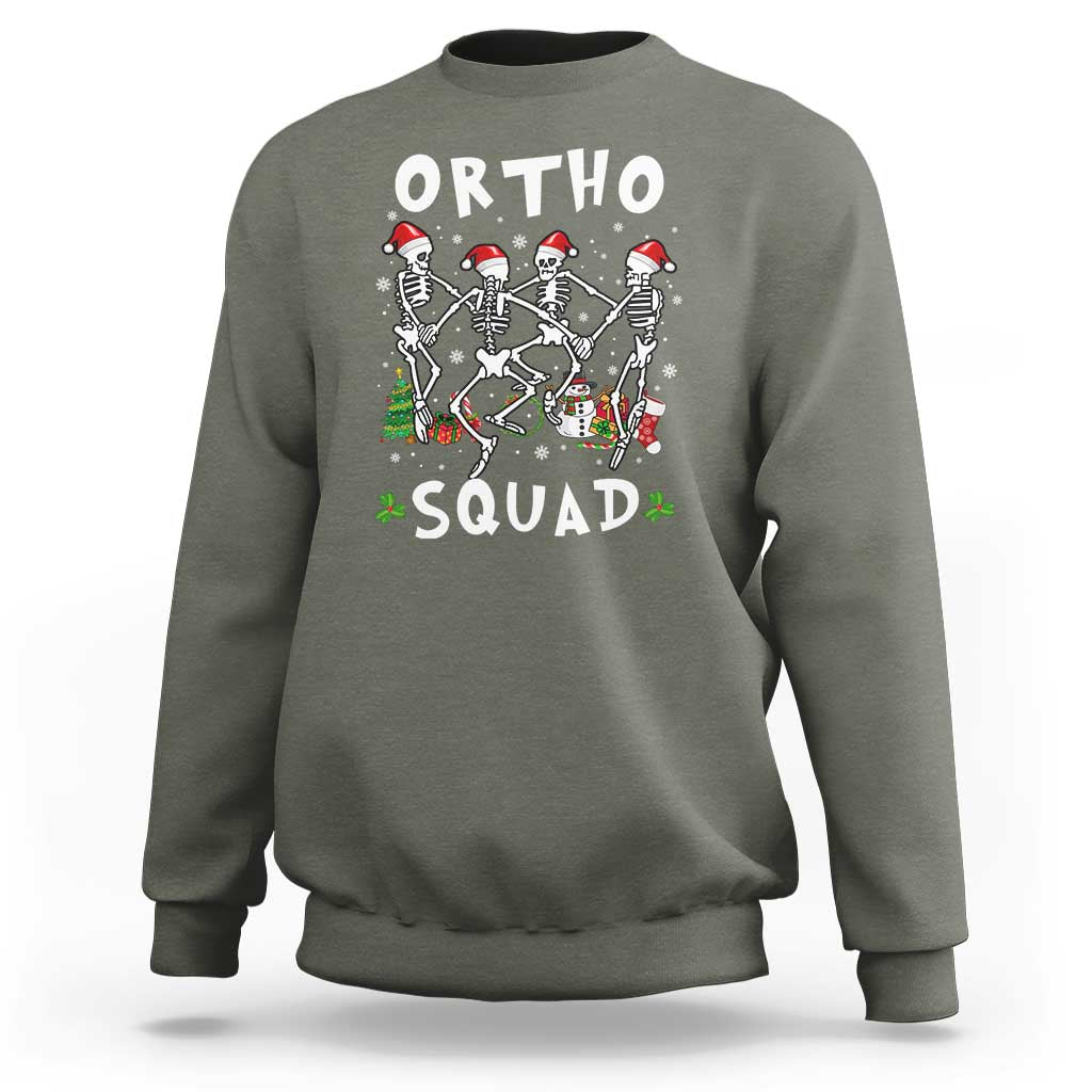 Funny Christmas Ortho Nurse Sweatshirt Xmas Dancing Skeleton Orthopedics PICU Icu Nurse Rn Crew - Wonder Print Shop
