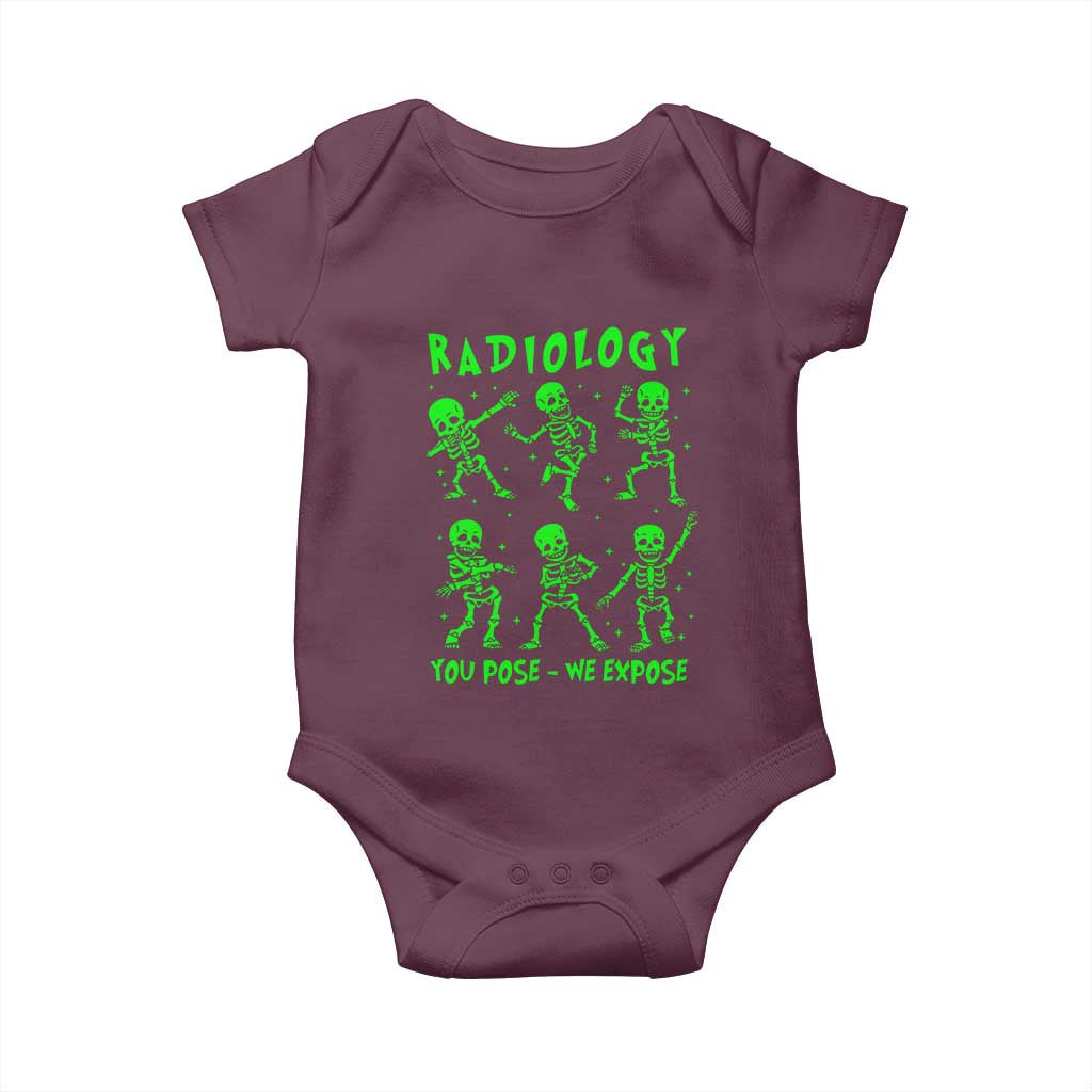 Radiologic Technologist Baby Onesie Radiology You Pose We Expose Dancing Skeletons Dance Xray Rad Tech