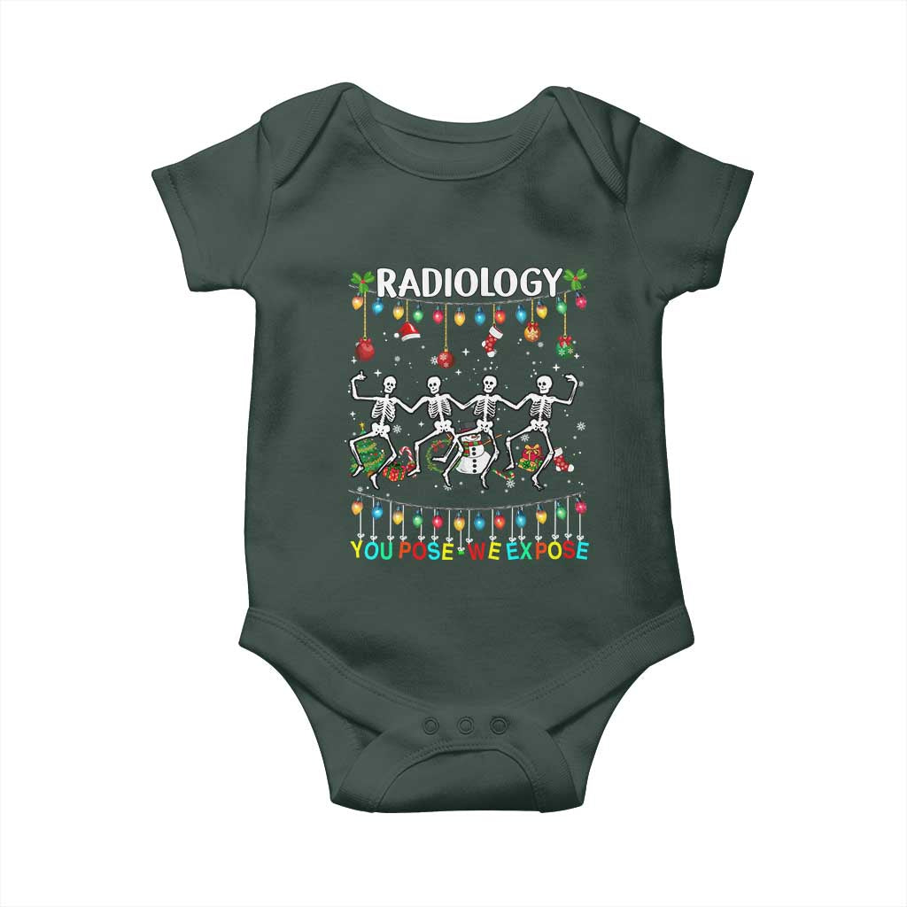 Christmas Radiologic Technologist Baby Onesie Radiology You Pose We Expose Dancing Skeletons Dance Xray Rad Tech