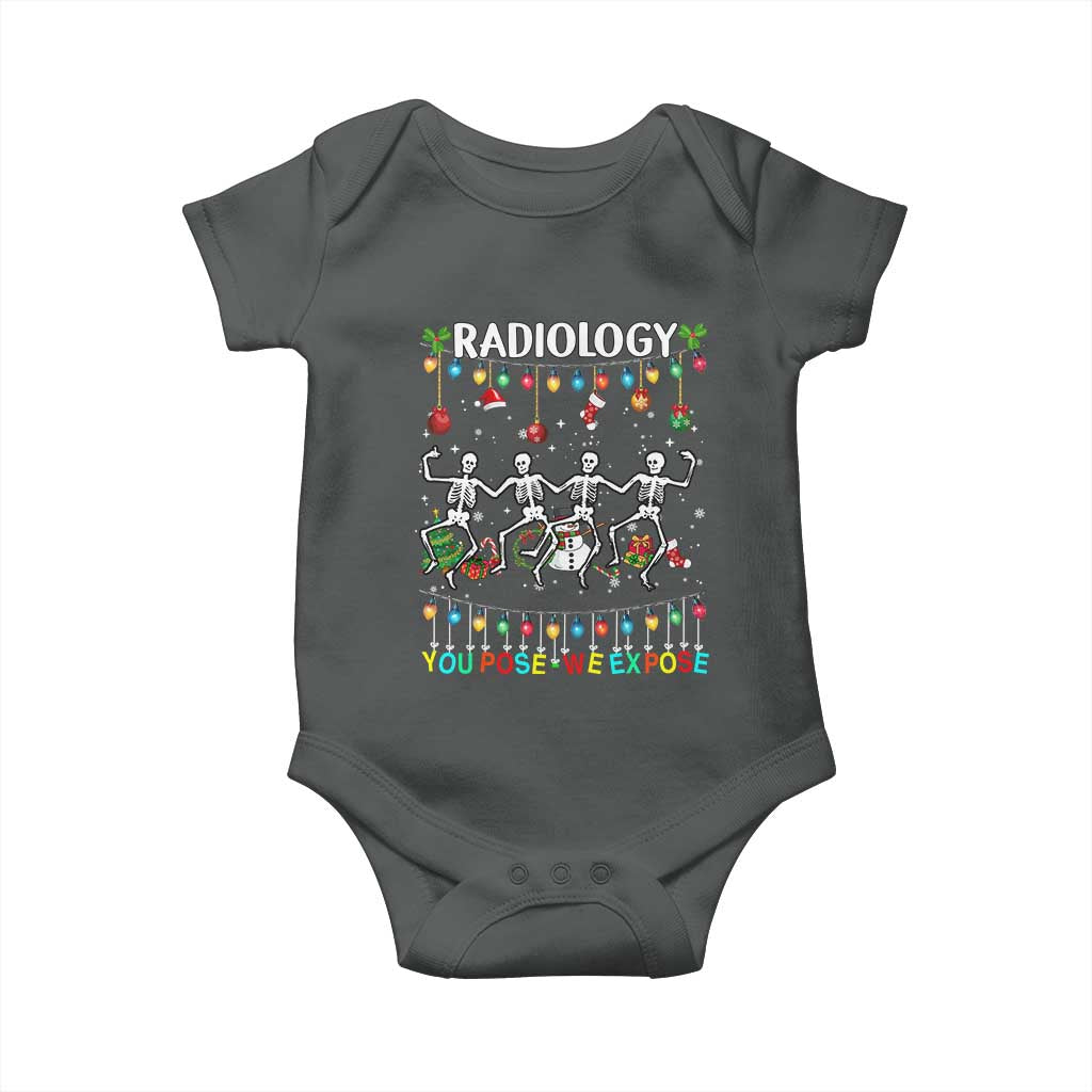 Christmas Radiologic Technologist Baby Onesie Radiology You Pose We Expose Dancing Skeletons Dance Xray Rad Tech