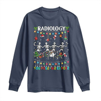 Christmas Radiologic Technologist Long Sleeve Shirt Radiology You Pose We Expose Dancing Skeletons Dance Xray Rad Tech