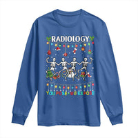 Christmas Radiologic Technologist Long Sleeve Shirt Radiology You Pose We Expose Dancing Skeletons Dance Xray Rad Tech