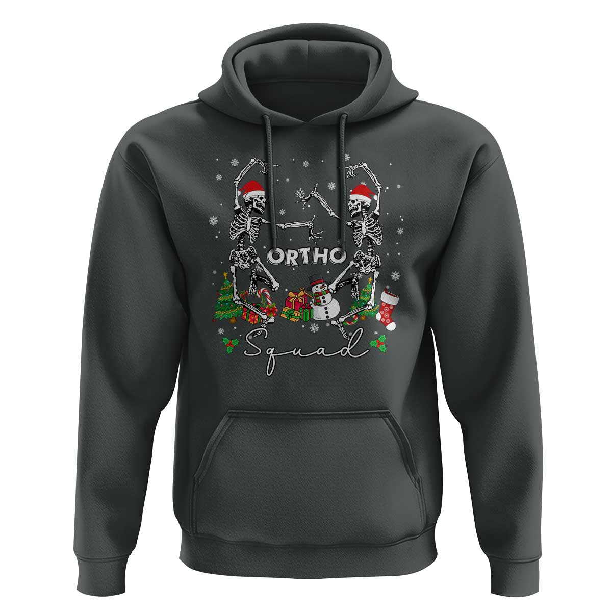 Funny Christmas Nurse Hoodie Ortho Squad Dancing Skeleton Orthopedics PICU Icu Nurse Rn Crew