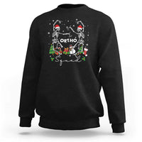 Funny Christmas Nurse Sweatshirt Ortho Squad Dancing Skeleton Orthopedics PICU Icu Nurse Rn Crew - Wonder Print Shop