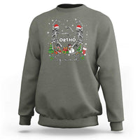 Funny Christmas Nurse Sweatshirt Ortho Squad Dancing Skeleton Orthopedics PICU Icu Nurse Rn Crew - Wonder Print Shop