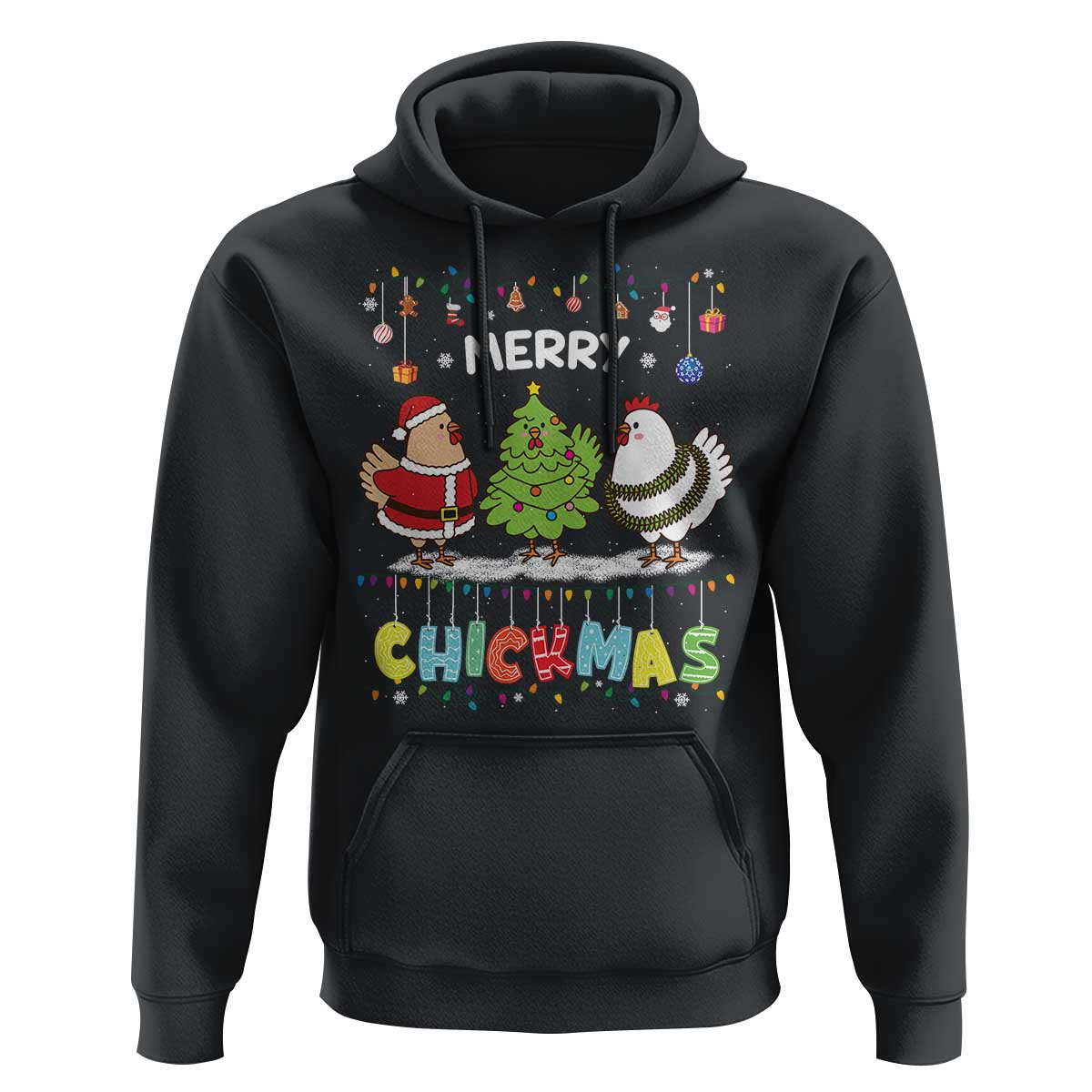 Christmas Chickens Hoodie Lover Gift Farm Gift Merry Chickmas
