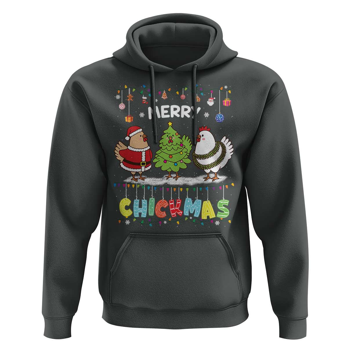 Christmas Chickens Hoodie Lover Gift Farm Gift Merry Chickmas