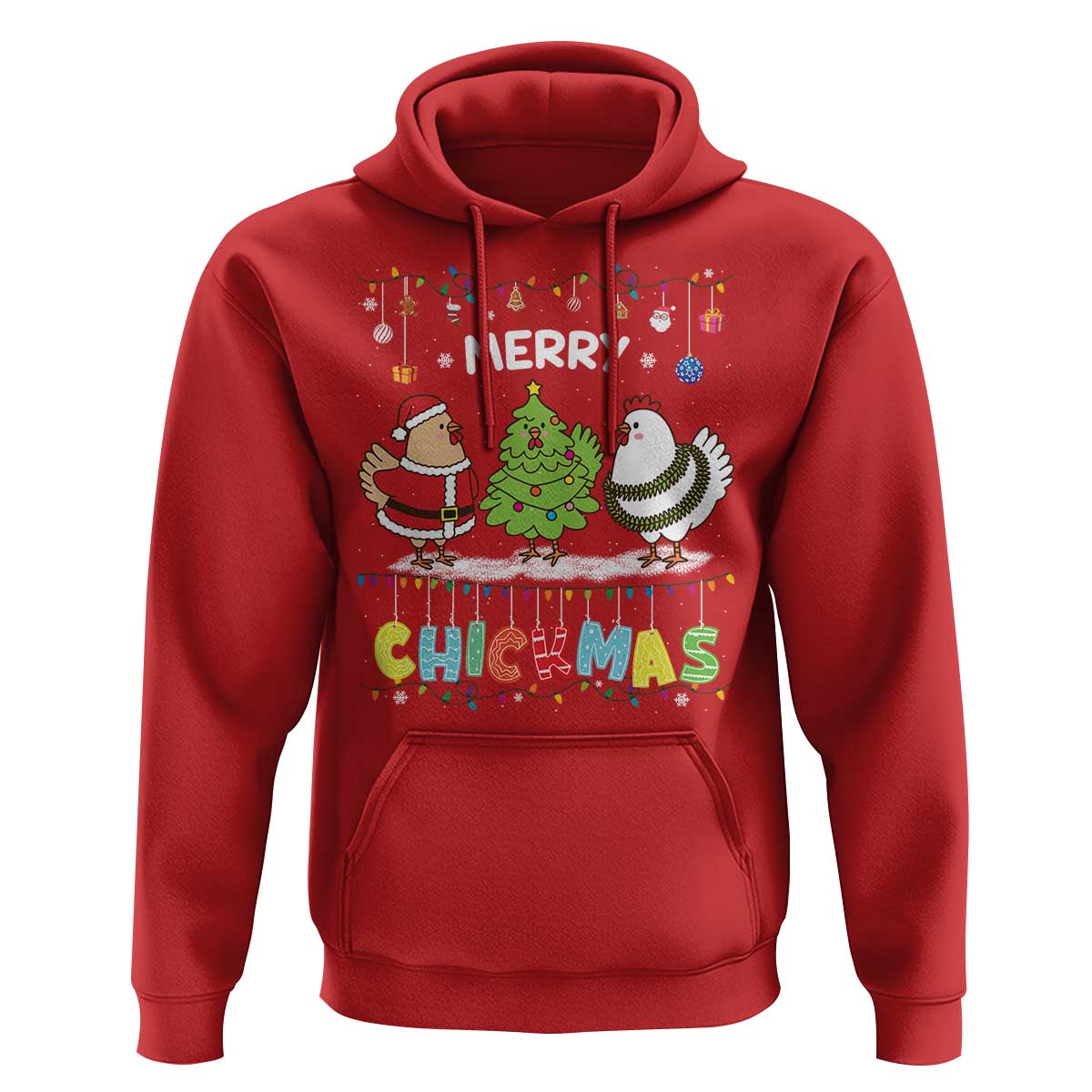 Christmas Chickens Hoodie Lover Gift Farm Gift Merry Chickmas
