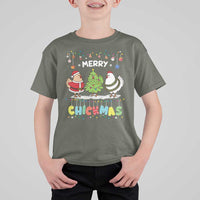 Christmas Chickens T Shirt For Kid Lover Gift Farm Gift Merry Chickmas - Wonder Print Shop