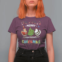 Christmas Chickens T Shirt For Women Lover Gift Farm Gift Merry Chickmas - Wonder Print Shop