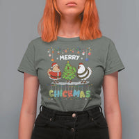Christmas Chickens T Shirt For Women Lover Gift Farm Gift Merry Chickmas - Wonder Print Shop
