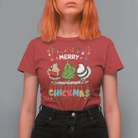Christmas Chickens T Shirt For Women Lover Gift Farm Gift Merry Chickmas - Wonder Print Shop
