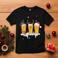 Funny Christmas Beer T Shirt Reindeer Santa Drinking Lovers - Wonder Print Shop