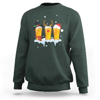 Funny Christmas Beer Sweatshirt Reindeer Santa Drinking Lovers - Wonder Print Shop