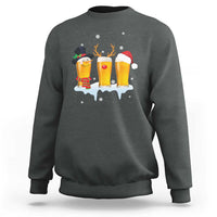 Funny Christmas Beer Sweatshirt Reindeer Santa Drinking Lovers - Wonder Print Shop