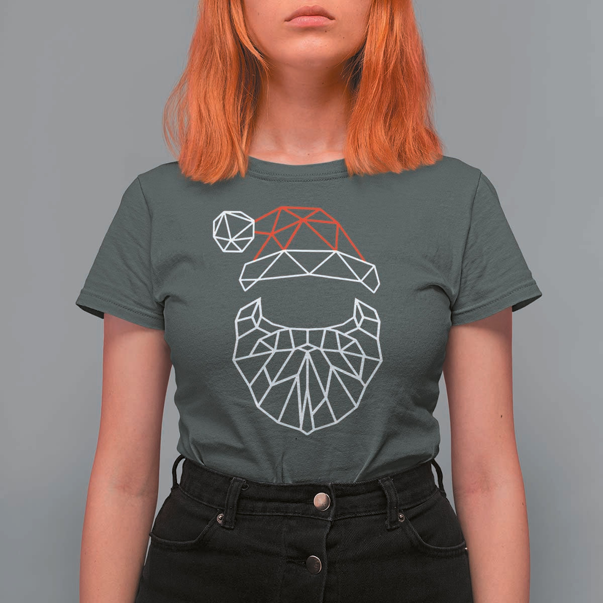 Santa Claus Christmas T Shirt For Women Xmas Gift - Wonder Print Shop