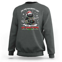 Cat Christmas Sweatshirt On The Naughty List And I Regret Nothing - Wonder Print Shop