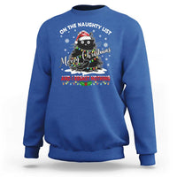 Cat Christmas Sweatshirt On The Naughty List And I Regret Nothing - Wonder Print Shop