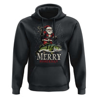 Fishing Christmas Gifts Hoodie Merry Fisherman Santa Claus Fish Fishing Rod