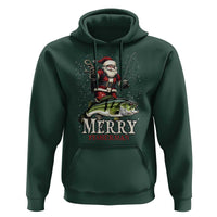 Fishing Christmas Gifts Hoodie Merry Fisherman Santa Claus Fish Fishing Rod