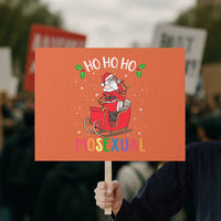 LGBTQ Christmas Protest Sign Ho Ho Ho Mosexual Slay Santa LGBT Rainbow Pun Gay Pride - Wonder Print Shop