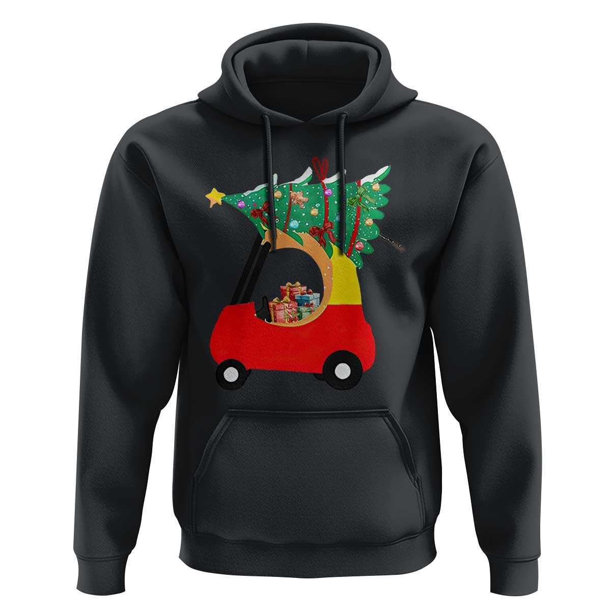 Christmas Kids Hoodie Red Car Tree Cute Xmas Toddler Boys