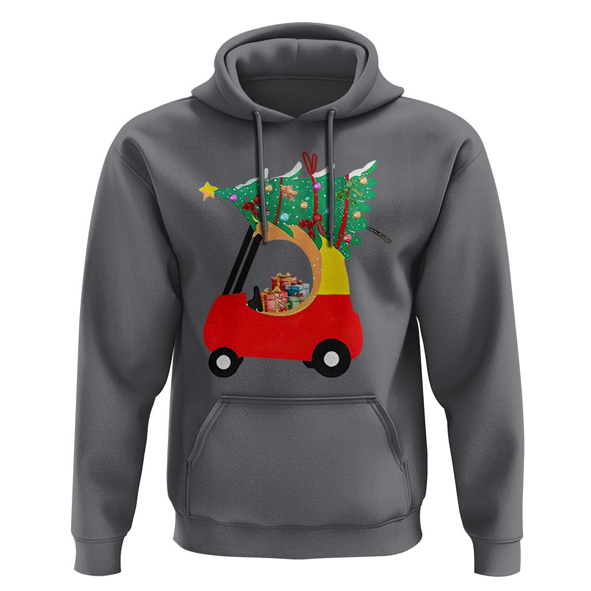 Christmas Kids Hoodie Red Car Tree Cute Xmas Toddler Boys