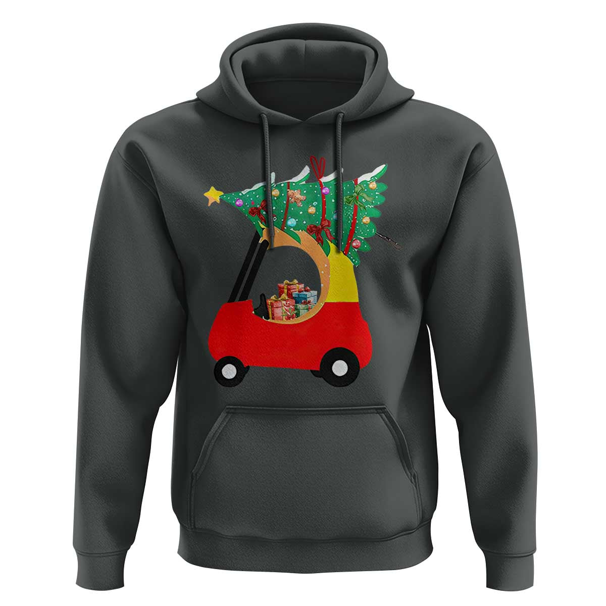 Christmas Kids Hoodie Red Car Tree Cute Xmas Toddler Boys