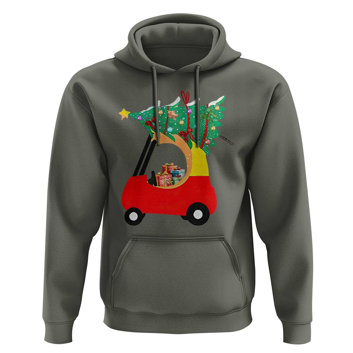 Christmas Kids Hoodie Red Car Tree Cute Xmas Toddler Boys