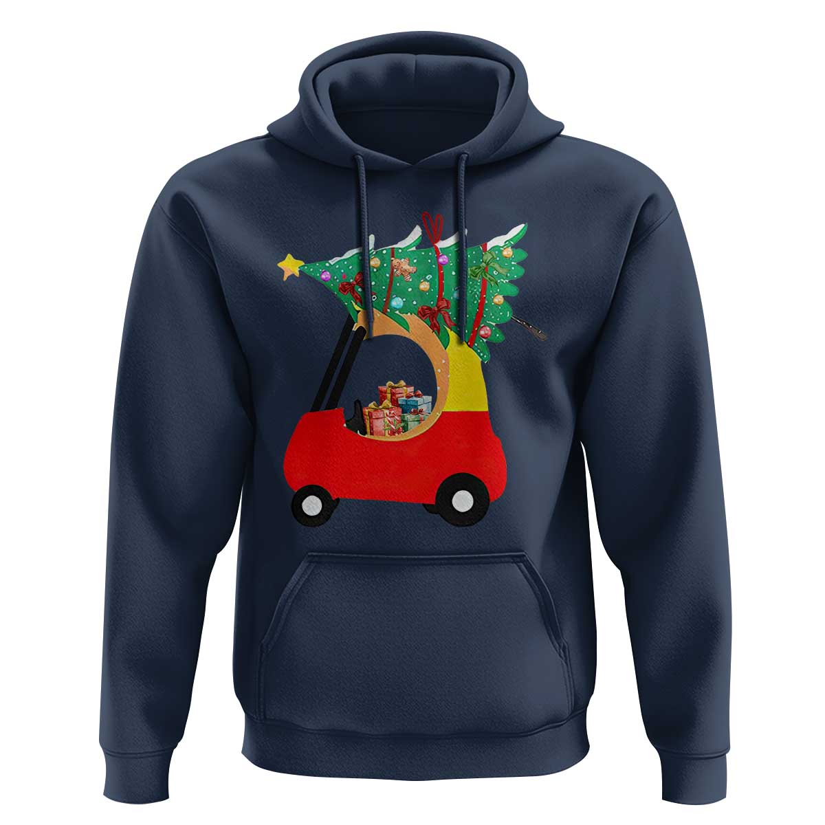 Christmas Kids Hoodie Red Car Tree Cute Xmas Toddler Boys