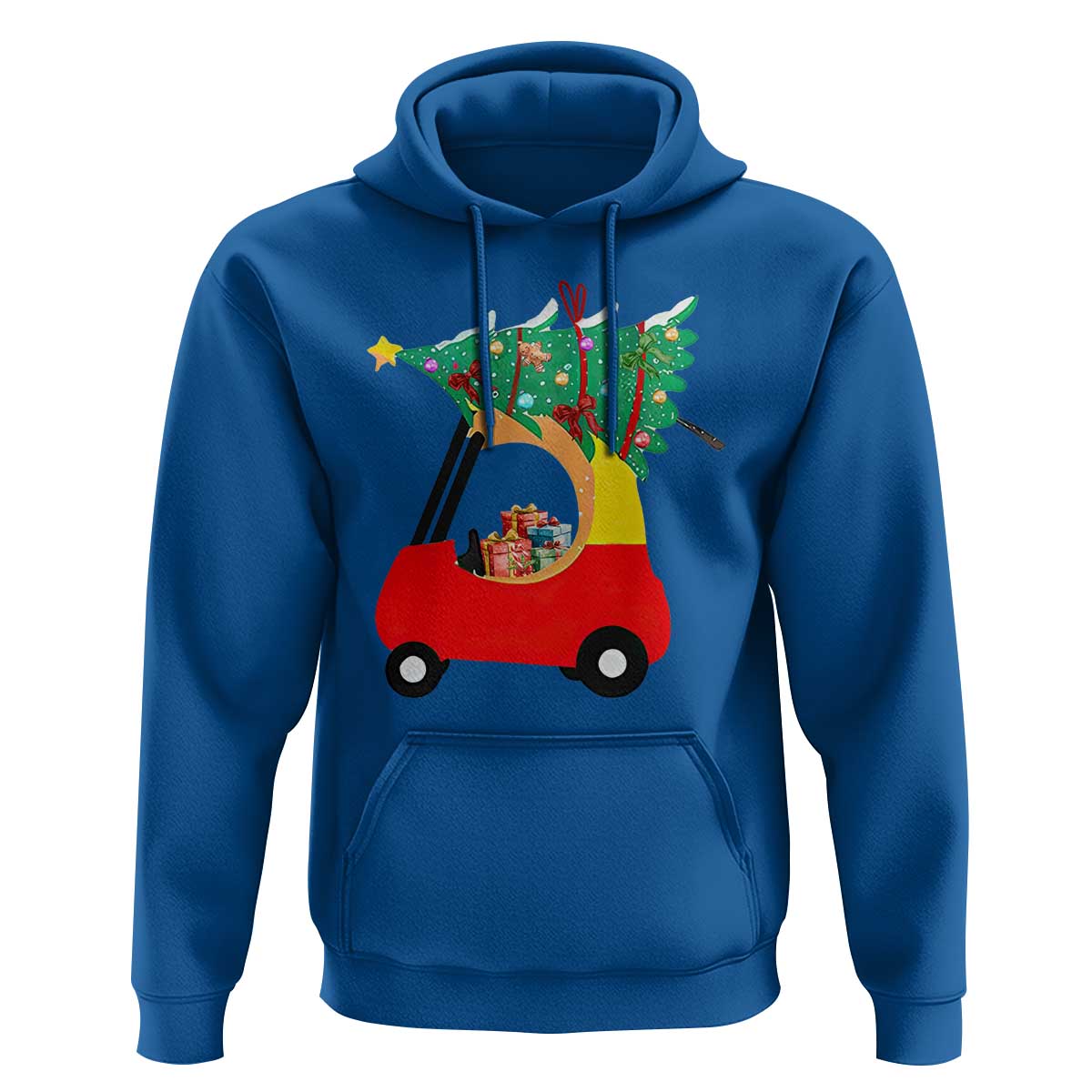 Christmas Kids Hoodie Red Car Tree Cute Xmas Toddler Boys