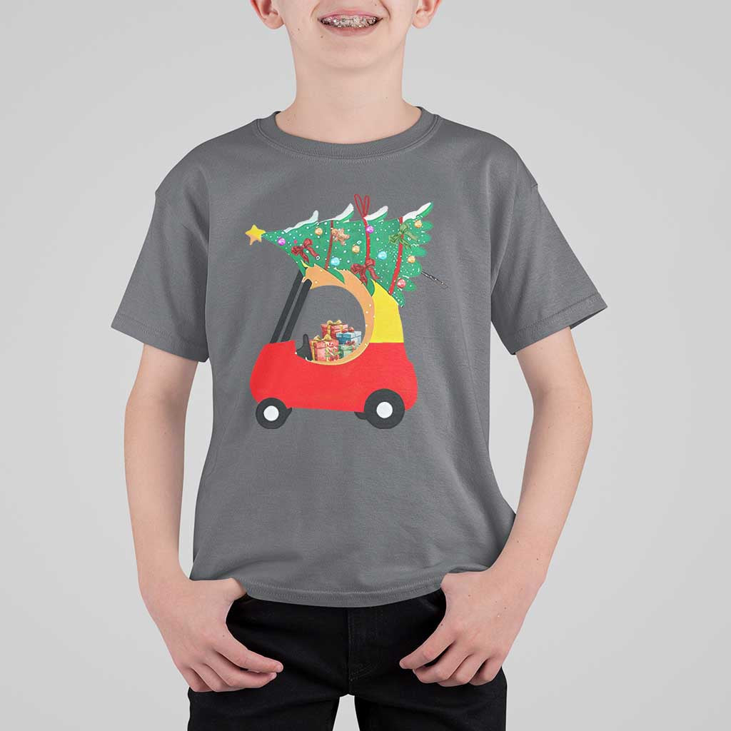 Christmas Kids T Shirt For Kid Red Car Tree Cute Xmas Toddler Boys - Wonder Print Shop